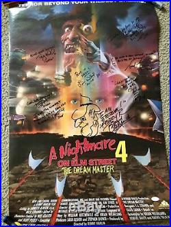 A NIGHTMARE ON ELM STREET MOVIE Poster Signed by 6 cast member Excellent replica