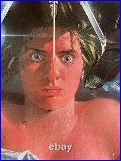 1984 A Nightmare On Elm Street Orig Horror Movie Poster Linen Backed Stunner