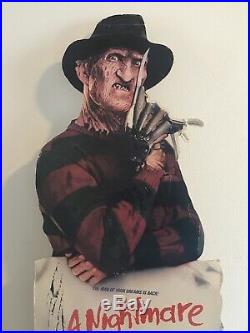 1986 FREDDY KRUEGER Standee Nightmare On Elm Street 2 Freddys Revenge VHS vtg