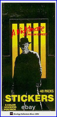 1988 A Nightmare On Elm Street Stickers Box (48 pks x 3 Boxes)-Rare