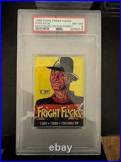 1988 TOPPS FRIGHT FLICKS Pack NIGHTMARE ON ELM STREET PSA 8 Freddy Krueger