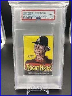1988 Topps Fright Flicks Nightmare On Elm Street Psa 9 Mint Pop 2 Pack