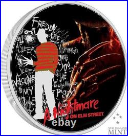 2022 Niue A Nightmare on Elm Street 1oz Silver Colored Proof Coin