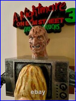 21Nightmare On Elm Street'Freddy TV' 80's VHS Horror Movie Art Wall Sculpture
