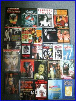 24 Movie Book Lot Zombie Cannibal Deep Red Nightmare On Elm Street Fulci Horror