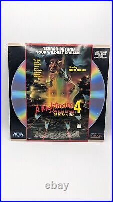 2x Laser Disc Films Nightmare On Elm Street 3 Dream Warriors & 4 Dream Master