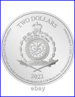 A NIGHTMARE ON ELM STREET 1oz $2 Niue 2022 Silver Coin