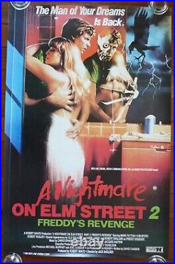 A NIGHTMARE ON ELM STREET 2 Freddy's Revenge Original 1986 One Sheet Movie Poste