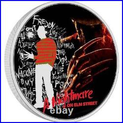 A NIGHTMARE ON ELM STREET 2022 1 oz Pure Silver Proof Coin Niue NZ Mint