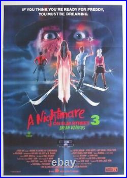 A NIGHTMARE ON ELM STREET 3 1987 Orig Australian movie poster Wes Craven horror
