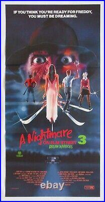 A NIGHTMARE ON ELM STREET 3 1987 Original Australian daybill movie poster horror