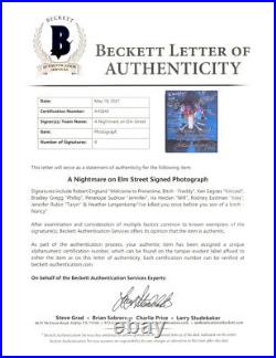 A NIGHTMARE ON ELM STREET 3 CAST SIGNED x 8 8x10 PHOTO ENGLUND FREDDY BECKETT