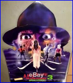 A NIGHTMARE ON ELM STREET 3 Horror Movie LARGE Theatrical Lobby Standee! Freddy