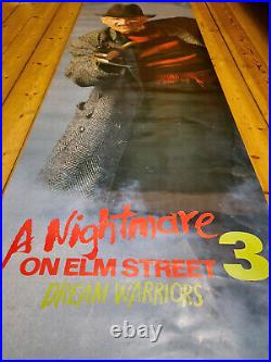 A NIGHTMARE ON ELM STREET 3 dream warriors 1984 HUGE 6ft poster FREDDY KRUGER