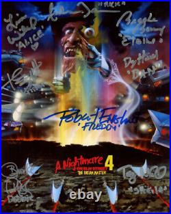 A NIGHTMARE ON ELM STREET 4 CAST SIGNED x 8 8x10 PHOTO ENGLUND FREDDY BECKETT