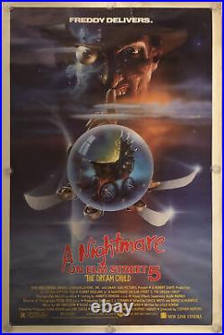 A NIGHTMARE ON ELM STREET 5 Original One Sheet Movie Poster 1989 ROLLED