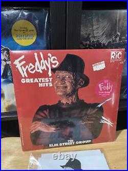 A NIGHTMARE ON ELM STREET Freddys Greatest Hits 1987 LP NEW SEALED + Promo Card