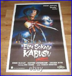 A NIGHTMARE ON ELM STREET Wes Craven HORROR 1984 UNIQUE Turkish Movie Poster