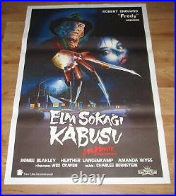 A NIGHTMARE ON ELM STREET Wes Craven HORROR 1984 UNIQUE Turkish Movie Poster