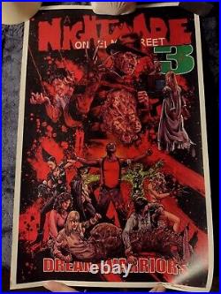 A Nightmare On Elm Street 3 Artwork By Nathan Thomas Milliner Signed Rare