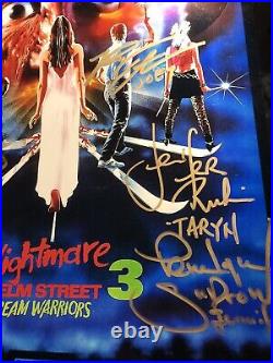 A Nightmare On Elm Street 3 Dream Warriors Signed CAST x7 10x8 Autograph Photo