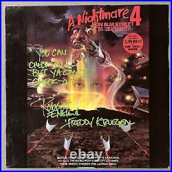 A Nightmare On Elm Street 4 Signed Soundtrack Vinyl Record Freddy Krueger Robert