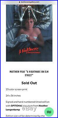 A Nightmare On Elm Street Matthew Peak Print Signed Heather Langenkamp NT Mondo