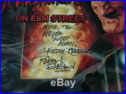 A Nightmare On Elm Street Pinball Translite Poster Signed Robert Englund COA