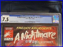 A Nightmare on Elm Street (1989) # 1 CGC 7.5 Marvel Magazine Freddy Krueger