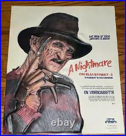 A Nightmare on Elm Street 2 3D 22x34 Original poster VG condition