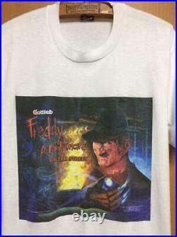 A Nightmare on Elm Street 90s Vintage Freddy Horror Band T-shirt White Size L