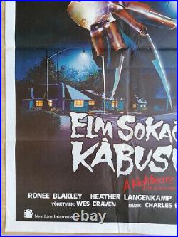 A Nightmare on Elm Street Original Vintage Movie Cinema Turkish Poster from 1984