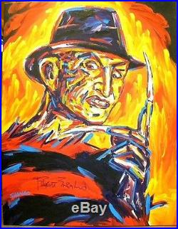 A Nightmare on Elm Street Robert Englund Signed 39.5x51 John Stango Art Painting