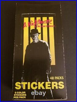A Nightmare on Elm Street Sticker Box / Album / promo flyer combo 48 packs