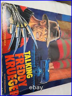 A Nightmare on Elm Street Talking Freddy Krueger Doll Matchbox 1989 with Stand