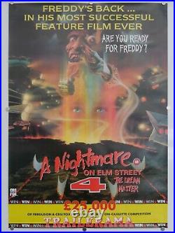 A nightmare on elm street 4 ROLLED uk vhs video shop film poster