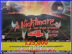 A nightmare on elm street 4 ROLLED uk vhs video shop film poster