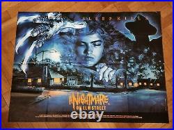 A nightmare on elm street quad poster original cinema poster 1984 30x40 DAMAGED