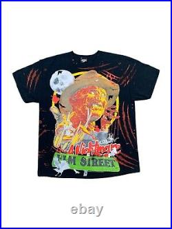 Backstock Co All Over Print Nightmare On Elm Street Graphic Movie T-Shirt XL
