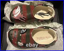 Crocs A Nightmare On Elm Street Freddy Krueger Clogs New In Box Size 11