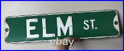 ELM ST. 24 x 6 Metal Green & White Street Sign Nightmare Halloween, Horror