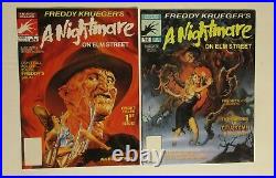 FREDDY KRUEGER'S A NIGHTMARE ON ELM STREET #1 #2 Marvel Comic Magazine