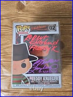 FUNKO POP! Nightmare On Elm Street Freddy Krueger #2 Signed In PROTECTOR