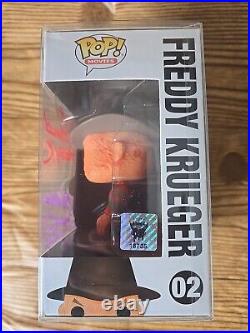 FUNKO POP! Nightmare On Elm Street Freddy Krueger #2 Signed In PROTECTOR