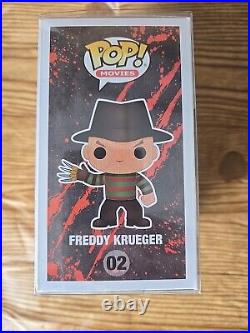 FUNKO POP! Nightmare On Elm Street Freddy Krueger #2 Signed In PROTECTOR