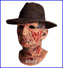 Freddy Kreuger Deluxe A Nightmare on Elm Street Horror Mens Costume Mask & Hat