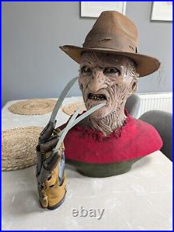 Freddy Krueger 11 life size bust Nightmare on elm street C/W Neca MK1 Glove