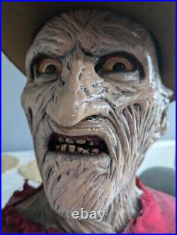 Freddy Krueger 11 life size bust Nightmare on elm street C/W Neca MK1 Glove