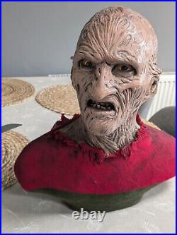 Freddy Krueger 11 life size bust Nightmare on elm street C/W Neca MK1 Glove