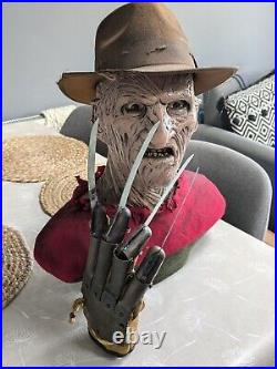 Freddy Krueger 11 life size bust Nightmare on elm street C/W Neca MK1 Glove